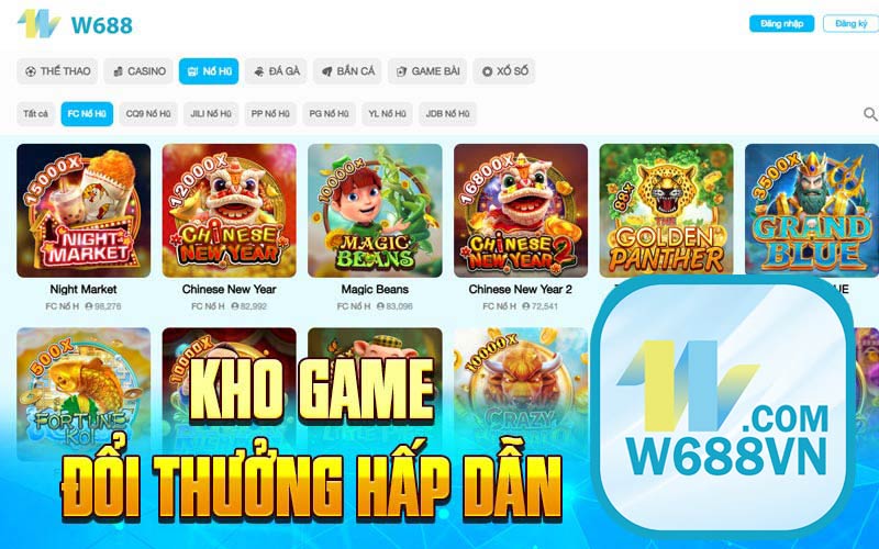 Kho game đổi thưởng hấp dẫn W688